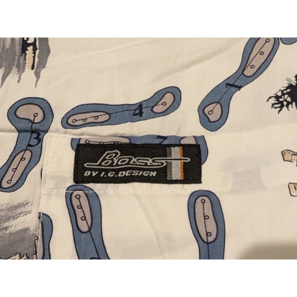 New Deadstock Chipshot Golf Print Shirt XL by BOSS Short Sleeve Button-Up NWT! - Picture 7 of 10